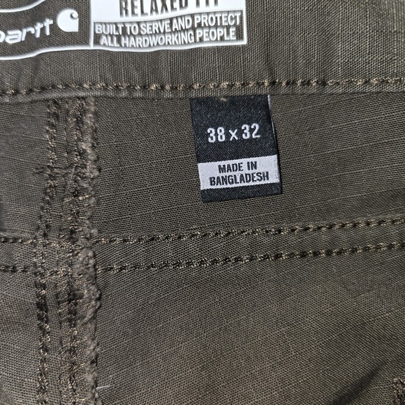 Carhartt 105461 Double Knee Ripstop Cargo Pants NWOT 38x32 Rugged Flex Dark... - Picture 11 of 16